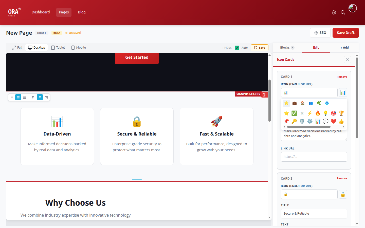 Emoji picker open